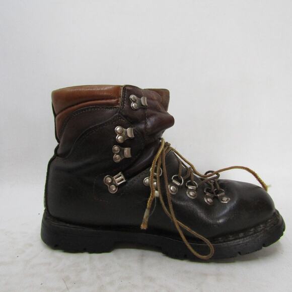 Mens Size 7.5 D Brown Leather Lace Up Outdoor Work Boots main image 5